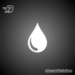 Water Drop Shape Sticker
